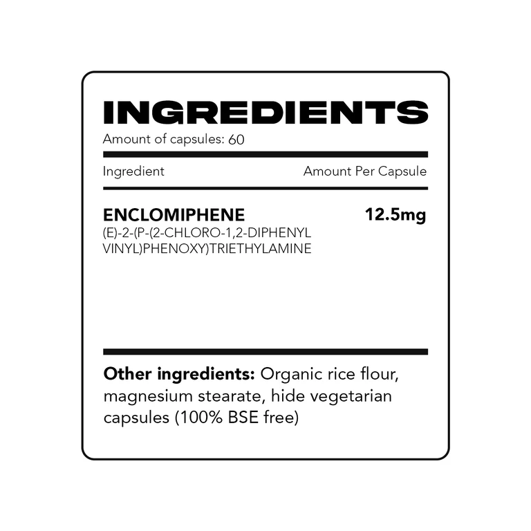 Enclomiphene - 60 x 12.5mg Capsules